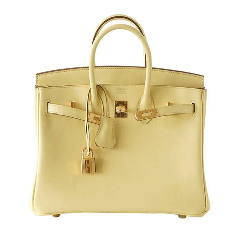 hermes birkin 25 jaune poussin|Hermes Birkin 25 Jaune Poussin Togo Palladium Hardware.